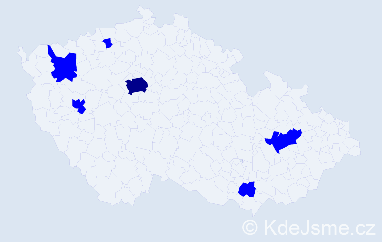Jméno: 'Claude', počet výskytů 7 v celé ČR