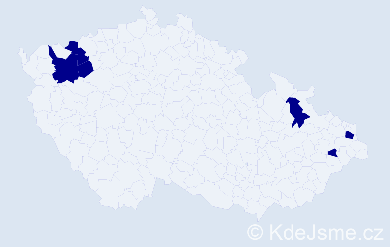 Jméno: 'Brunhilde', počet výskytů 6 v celé ČR