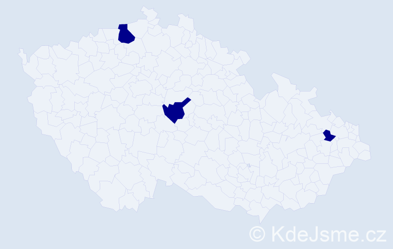 Jméno: 'Vierka', počet výskytů 3 v celé ČR