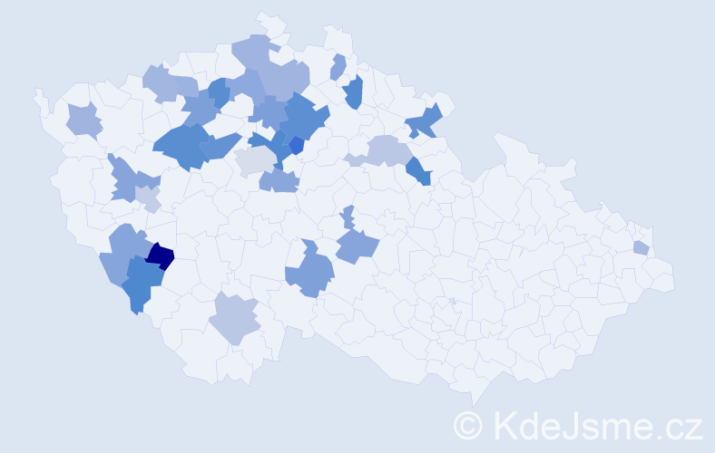 Jméno: 'Venuška', počet výskytů 40 v celé ČR