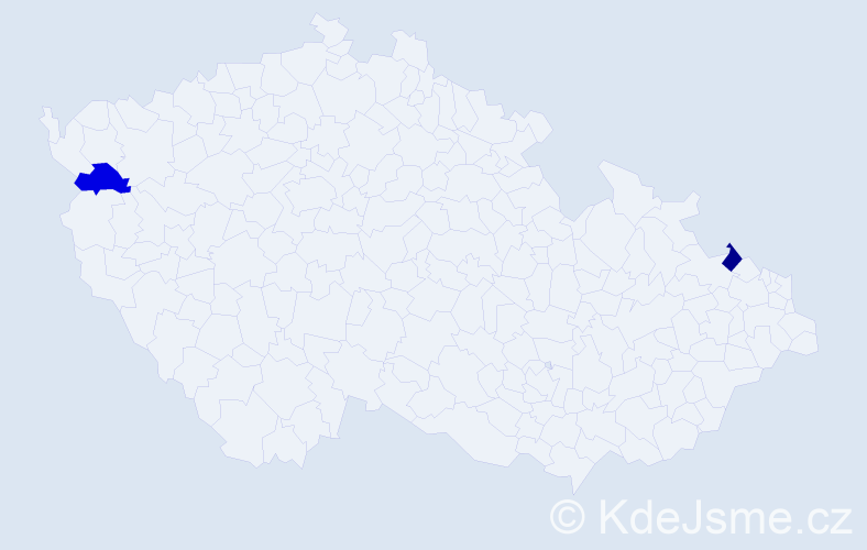 Jméno: 'Van That', počet výskytů 2 v celé ČR