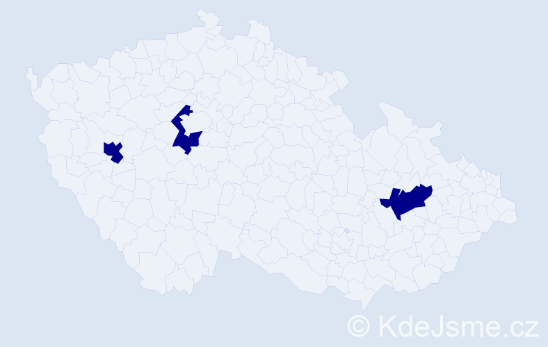 Jméno: 'Samet', počet výskytů 3 v celé ČR
