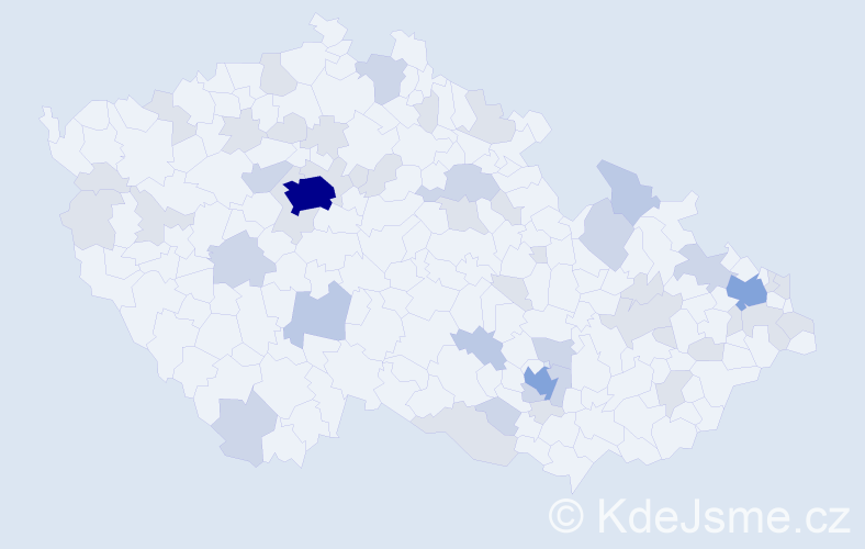Jméno: 'Teodora', počet výskytů 101 v celé ČR