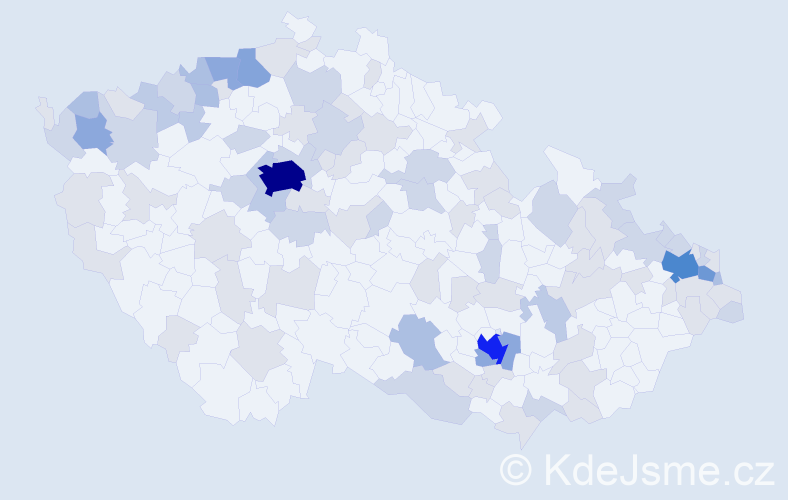Jméno: 'Claudie', počet výskytů 223 v celé ČR