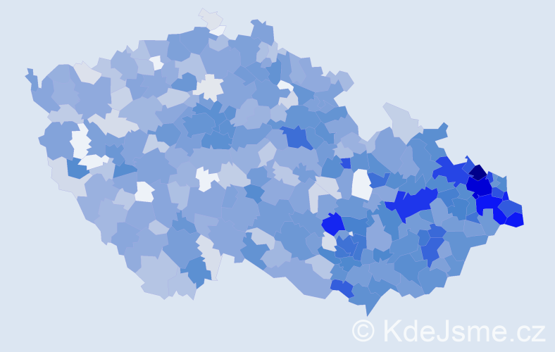 Jméno: 'Elen', počet výskytů 2327 v celé ČR