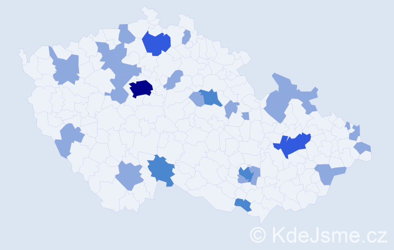 Jméno: 'Kornélie', počet výskytů 44 v celé ČR