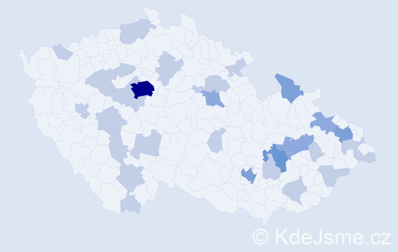 Jméno: 'Matias', počet výskytů 56 v celé ČR