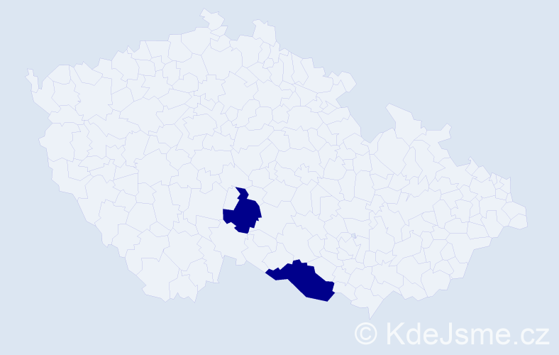 Jméno: 'Ella Francesca', počet výskytů 2 v celé ČR