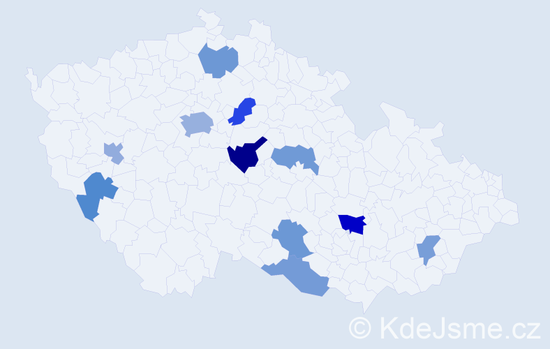 Jméno: 'Munkhbayar', počet výskytů 17 v celé ČR