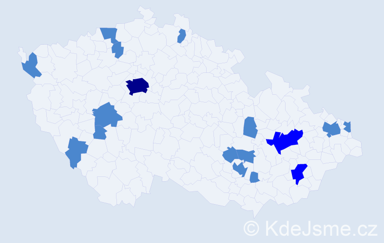Jméno: 'Alexia', počet výskytů 21 v celé ČR