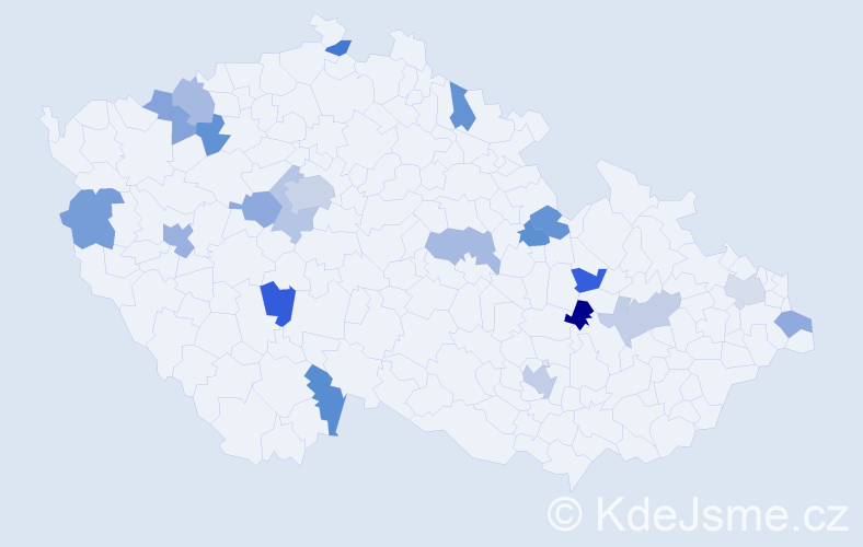 Jméno: 'Lilia', počet výskytů 27 v celé ČR