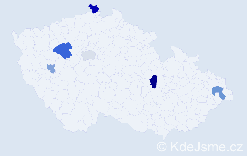 Jméno: 'Thu Ngan', počet výskytů 6 v celé ČR