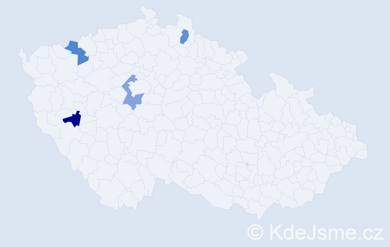 Jméno: 'Anton Josef', počet výskytů 4 v celé ČR