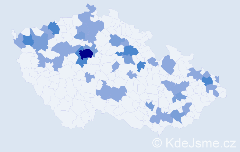 Jméno: 'Melinda', počet výskytů 70 v celé ČR