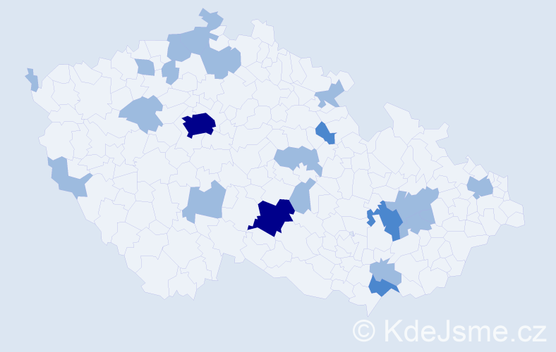 Jméno: 'Pravomil', počet výskytů 32 v celé ČR