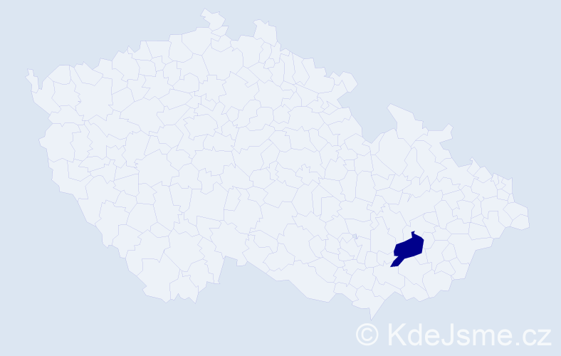 Jméno: 'Tulga', počet výskytů 1 v celé ČR
