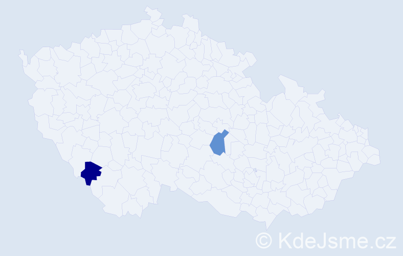 Jméno: 'Josef Tadeáš', počet výskytů 2 v celé ČR