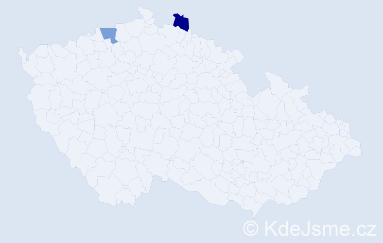Jméno: 'Salwa', počet výskytů 2 v celé ČR