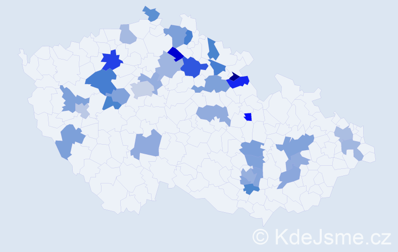 Jméno: 'Ivuška', počet výskytů 47 v celé ČR