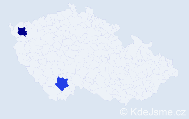 Jméno: 'Matthias Johannes', počet výskytů 2 v celé ČR