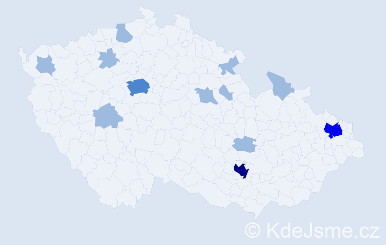 Jméno: 'Marcos', počet výskytů 18 v celé ČR