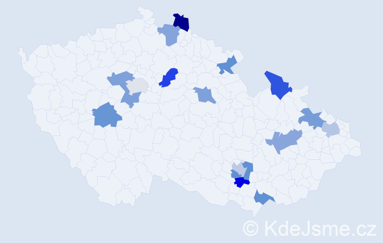Jméno: 'Massimo', počet výskytů 17 v celé ČR