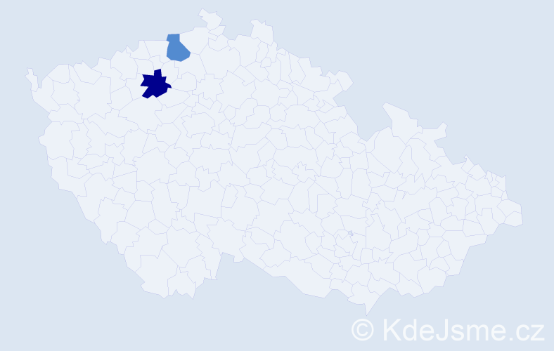 Jméno: 'Erikh', počet výskytů 2 v celé ČR