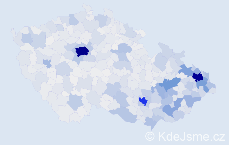 Jméno: 'Silvie', počet výskytů 7801 v celé ČR