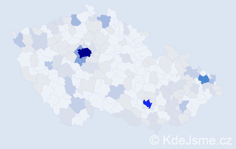 Jméno: 'Isabella', počet výskytů 274 v celé ČR