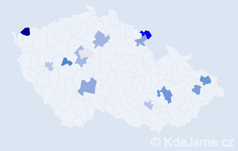 Jméno: 'Perluška', počet výskytů 19 v celé ČR