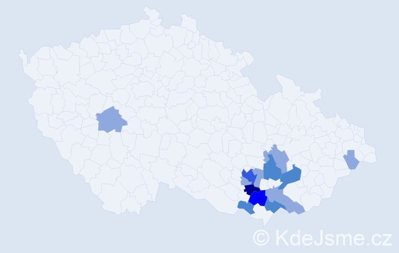 Jméno: 'Vavřín', počet výskytů 26 v celé ČR