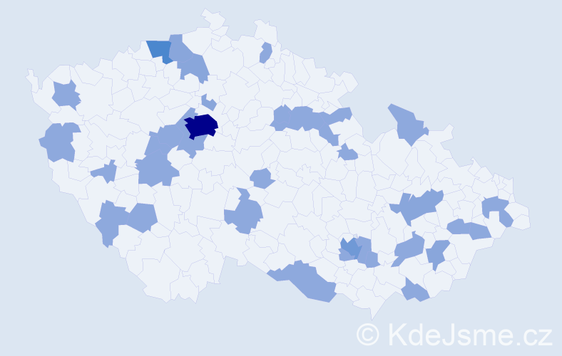 Jméno: 'Jan Josef', počet výskytů 52 v celé ČR