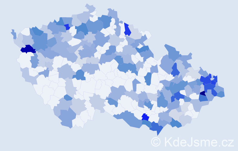 Jméno: 'Alojz', počet výskytů 370 v celé ČR