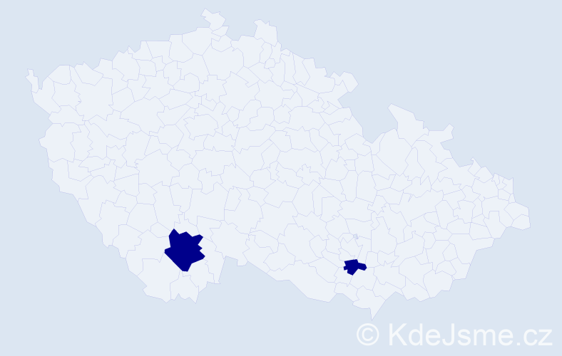 Jméno: 'Eliška Natálie', počet výskytů 2 v celé ČR