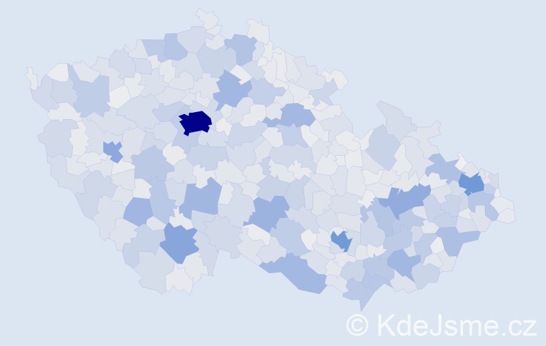 Jméno: 'Blažena', počet výskytů 6832 v celé ČR