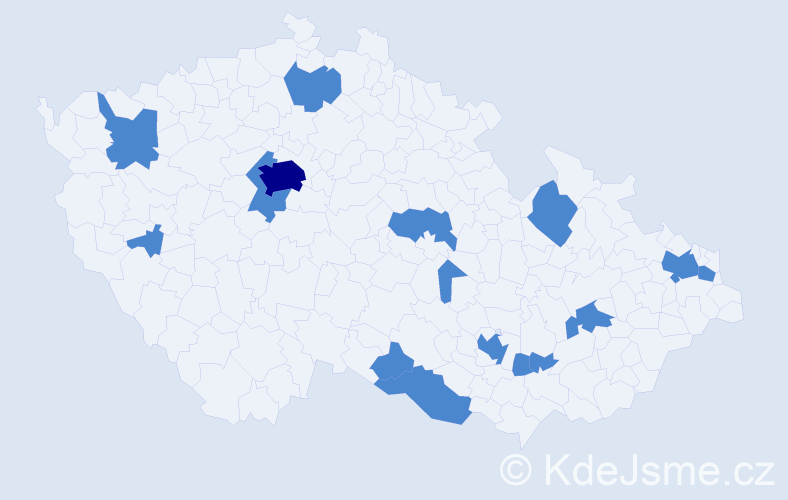 Jméno: 'Vladka', počet výskytů 18 v celé ČR