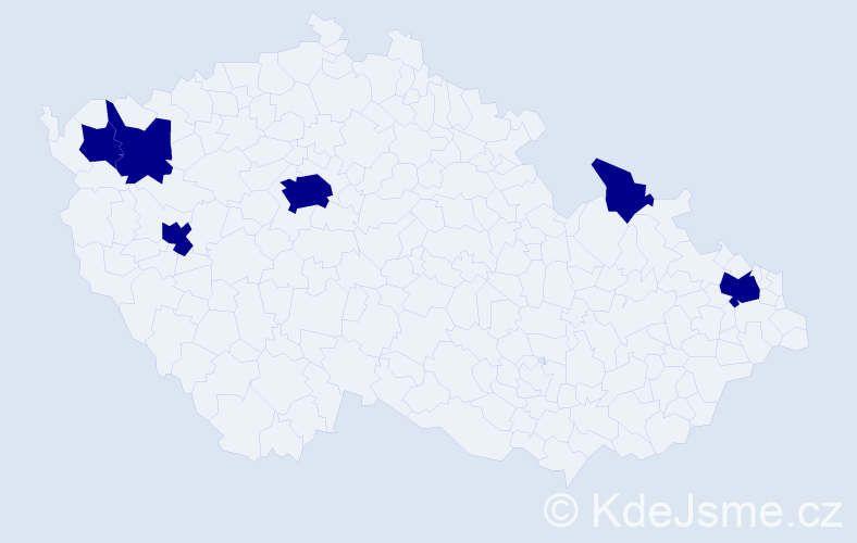 Jméno: 'Tuan Thanh', počet výskytů 6 v celé ČR