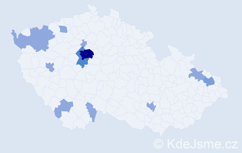 Jméno: 'Nhat Minh', počet výskytů 25 v celé ČR
