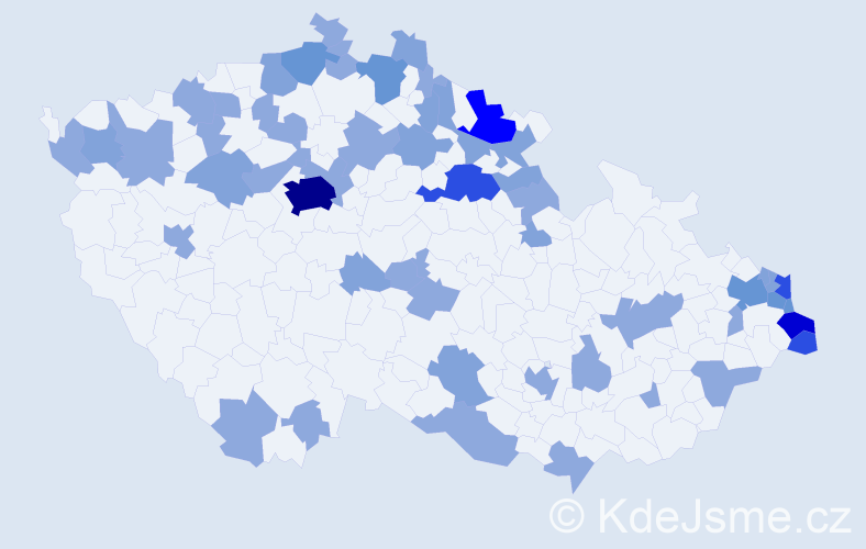 Jméno: 'Jadwiga', počet výskytů 110 v celé ČR