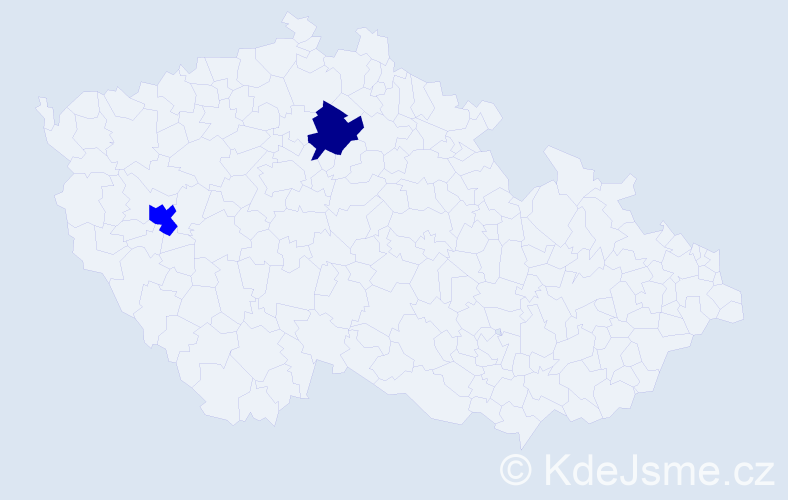 Jméno: 'Ngai', počet výskytů 3 v celé ČR