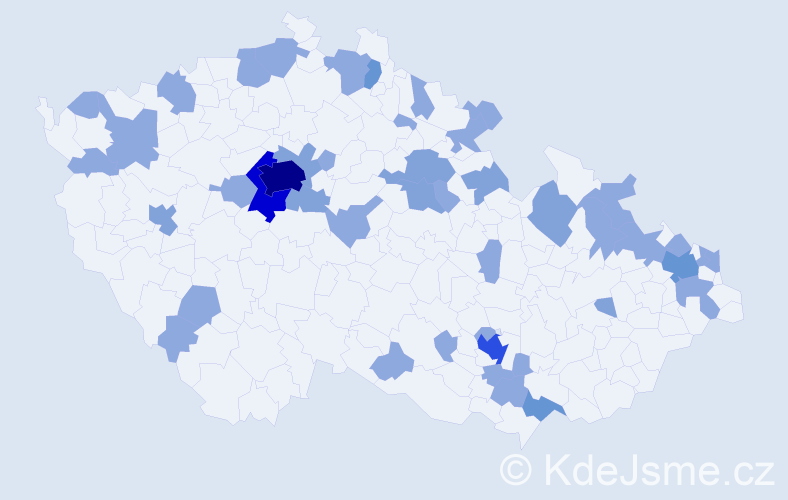Jméno: 'Nataly', počet výskytů 76 v celé ČR