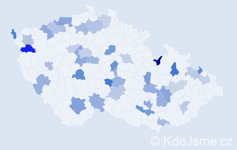 Jméno: 'Cindy', počet výskytů 59 v celé ČR