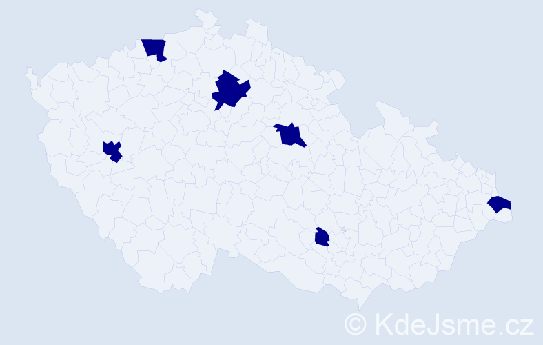 Jméno: 'Duc Tinh', počet výskytů 6 v celé ČR