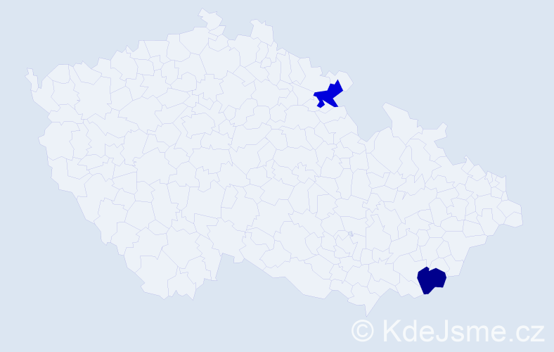 Jméno: 'Tadeáš Michal', počet výskytů 2 v celé ČR