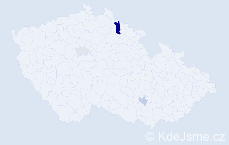 Jméno: 'Nahed', počet výskytů 3 v celé ČR