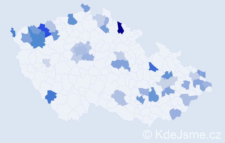 Jméno: 'Astrid', počet výskytů 72 v celé ČR