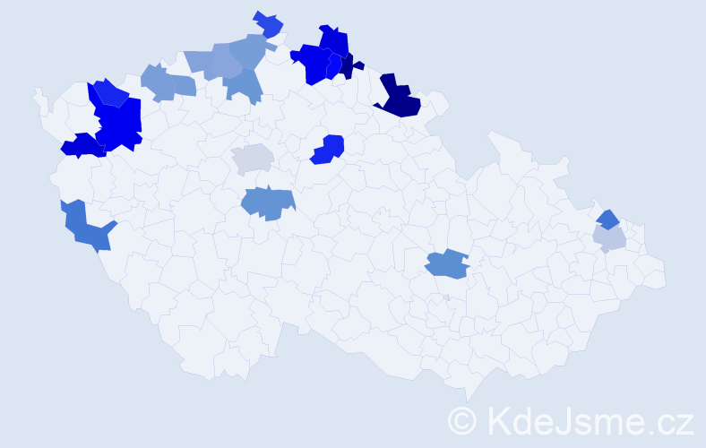 Jméno: 'Sigrid', počet výskytů 31 v celé ČR