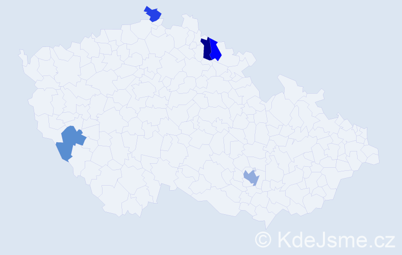 Jméno: 'Arie', počet výskytů 6 v celé ČR