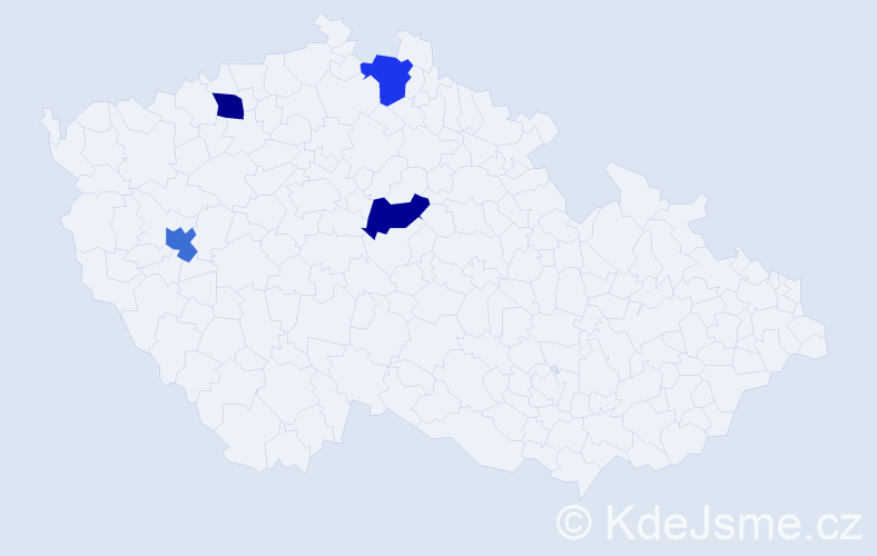 Jméno: 'Giorgi', počet výskytů 4 v celé ČR