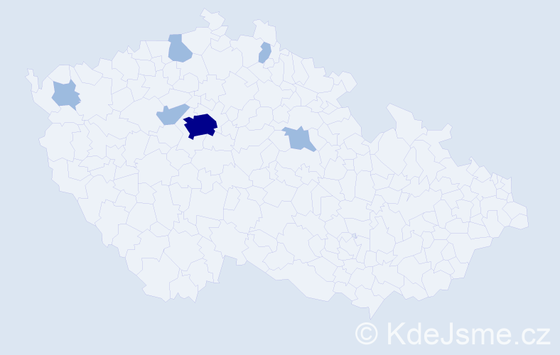 Jméno: 'Desislava', počet výskytů 9 v celé ČR